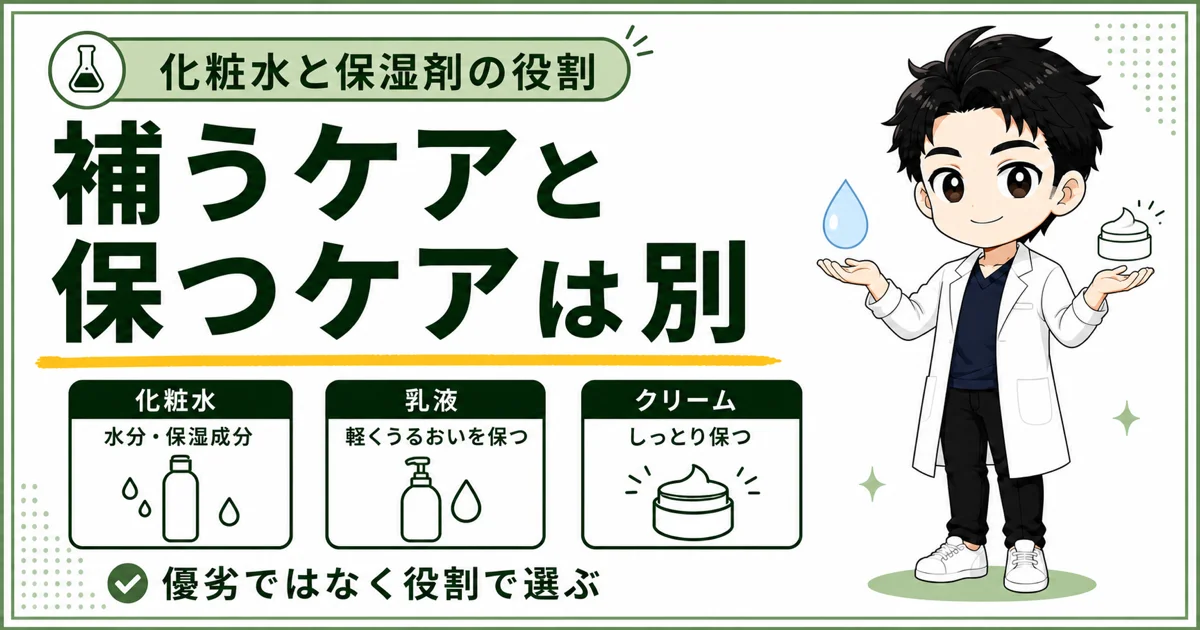 Different roles of toner, emulsion, and cream