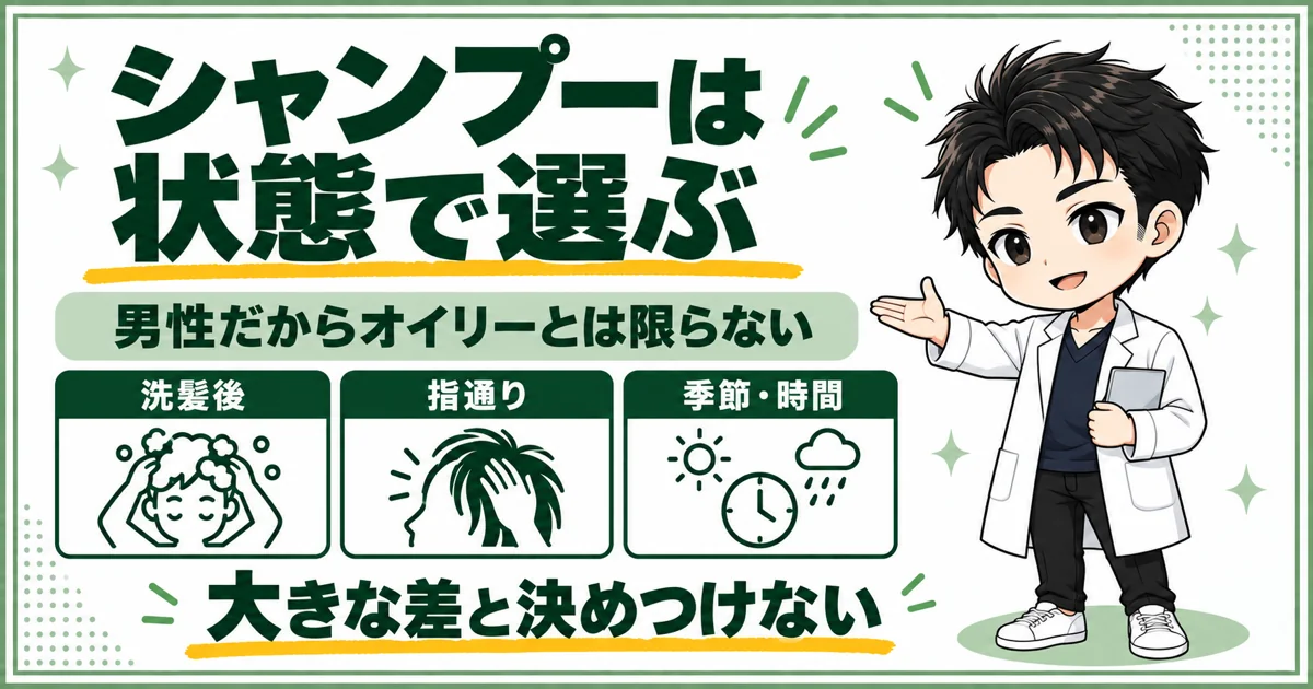 洗髪後の感触・髪の指通り・季節や時間からシャンプーを選ぶ考え方