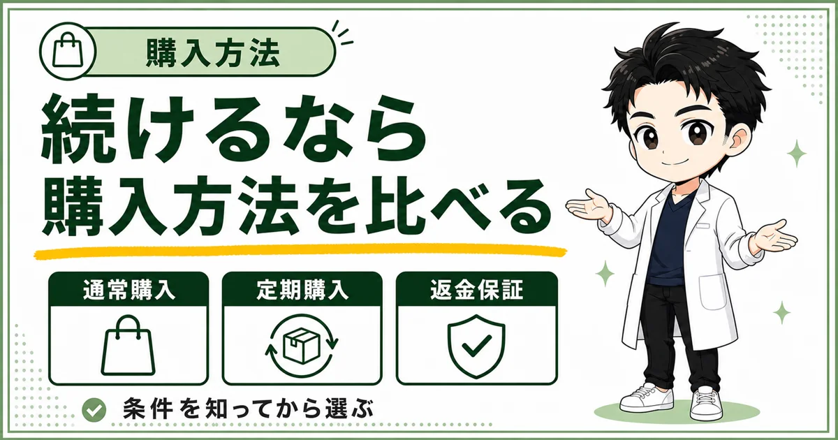DISM AZオイルコントロールクリームの通常購入と定期購入と返金保証を比べた図解